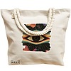 Geanta Canvas Tote pentru femei, model Celestial Eye 14, 40x51 cm, Bej, BEKZ® 17 model Celestial Eye 14