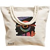 Geanta Canvas Tote pentru femei, model Celestial Eye 15, 40x51 cm, Bej, BEKZ® 17 model Celestial Eye 15
