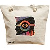 Geanta Canvas Tote pentru femei, model Celestial Eye 15, 40x51 cm, Bej, BEKZ® 16 Geanta Canvas Tote pentru femei