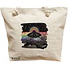 Geanta Canvas Tote pentru femei, model Celestial Eye 19, 40x51 cm, Bej, BEKZ® 16 Geanta Canvas Tote pentru femei