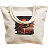 Geanta Canvas Tote pentru femei, model Celestial Eye 20, 40x51 cm, Bej, BEKZ® 17 model Celestial Eye 20