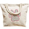 Geanta Canvas Tote pentru femei, model Paw, 40x51 cm, Bej, BEKZ® 17 model Paw