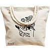 Geanta Canvas Tote pentru femei, model Floral Hand, 40x51 cm, Bej, BEKZ® 17 model Floral Hand