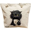 Geanta Canvas Tote pentru femei, model Coffee Addict, 40x51 cm, Bej, BEKZ® 16 Geanta Canvas Tote pentru femei