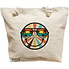Geanta Canvas Tote pentru femei, model Tropical, 40x51 cm, Bej, BEKZ® 16 Geanta Canvas Tote pentru femei