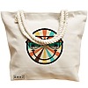 Geanta Canvas Tote pentru femei, model Tropical, 40x51 cm, Bej, BEKZ® 17 model Tropical
