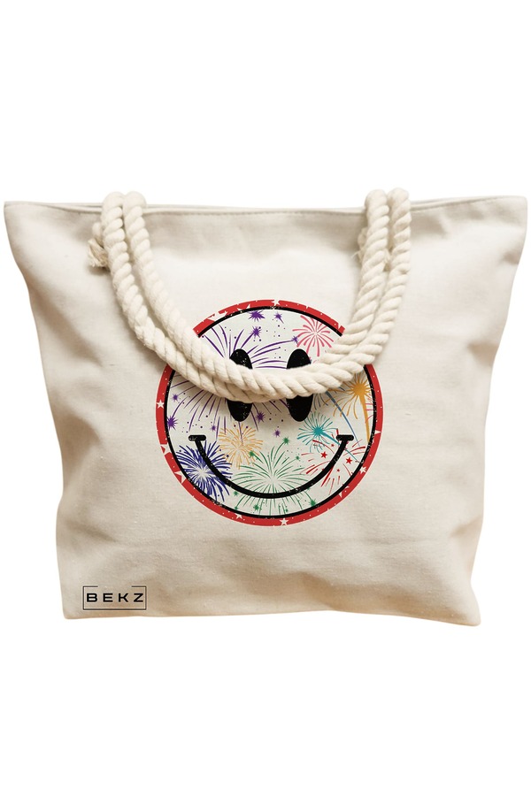 Geanta Canvas Tote pentru femei, model Splashy, 40x51 cm, Bej, BEKZ® 12 model Splashy