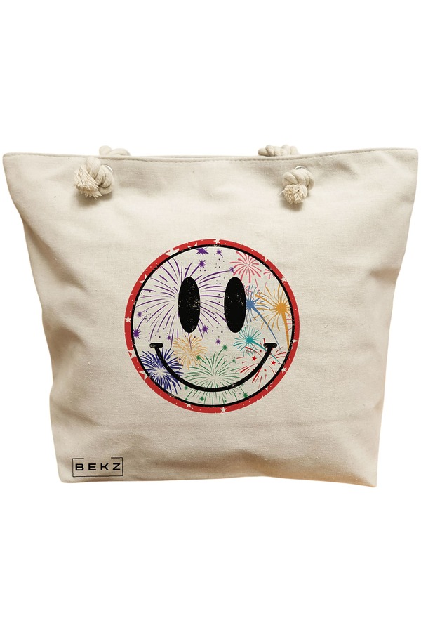 Geanta Canvas Tote pentru femei, model Splashy, 40x51 cm, Bej, BEKZ® 11 Geanta Canvas Tote pentru femei