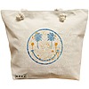 Geanta Canvas Tote pentru femei, model Party Smile, 40x51 cm, Bej, BEKZ® 16 Geanta Canvas Tote pentru femei