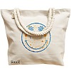 Geanta Canvas Tote pentru femei, model Party Smile, 40x51 cm, Bej, BEKZ® 17 model Party Smile