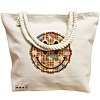 Geanta Canvas Tote pentru femei, model Magda Smile, 40x51 cm, Bej, BEKZ® 17 model Magda Smile
