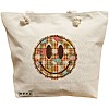 Geanta Canvas Tote pentru femei, model Magda Smile, 40x51 cm, Bej, BEKZ® 16 Geanta Canvas Tote pentru femei