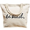 Geanta Canvas Tote pentru femei, model Be kind, 40x51 cm, Bej, BEKZ® 17 model Be kind