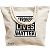 Geanta Canvas Tote pentru femei, model Introvert Lives Matter, 40x51 cm, Bej, BEKZ® 17 model Introvert Lives Matter