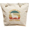 Geanta Canvas Tote pentru femei, model Nothing runs like a corgi, 40x51 cm, Bej, BEKZ® 16 Geanta Canvas Tote pentru femei