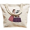 Geanta Canvas Tote pentru femei, model Fresh sarcas, Served Daily, 40x51 cm, Bej, BEKZ® 17 model Fresh sarcas