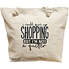 Geanta Canvas Tote pentru femei, model I could give my shopping, 40x51 cm, Bej, BEKZ® 16 Geanta Canvas Tote pentru femei