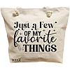 Geanta Canvas Tote pentru femei, model Just a few of my favorite things, 40x51 cm, Bej, BEKZ® 16 Geanta Canvas Tote pentru femei