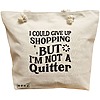Geanta Canvas Tote pentru femei, model Not a quitter, 40x51 cm, Bej, BEKZ® 16 Geanta Canvas Tote pentru femei