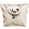 Geanta Canvas Tote pentru femei, Flower Lady 10, 40x51 cm, Bej, BEKZ® 17 Flower Lady 10