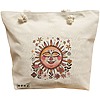 Geanta Canvas Tote pentru femei Happy Sun, 40x51 cm, Bej, BEKZ® 16 Geanta Canvas Tote pentru femei Happy Sun