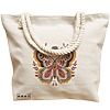 Geanta Canvas Tote pentru femei Flower Butterfly, 40x51 cm, Bej, BEKZ® 17 40x51 cm