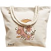 Geanta Canvas Tote pentru femei Moon Flower, 40x51 cm, Bej, BEKZ® 17 40x51 cm