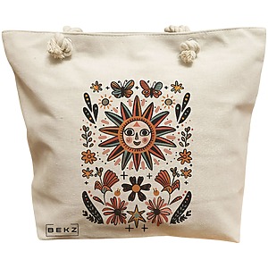 Geanta Canvas Tote pentru femei Happy Sun 3