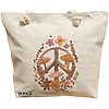 Geanta Canvas Tote pentru femei Colorful Mushrooms 5, 40x51 cm, Bej, BEKZ® 16 Geanta Canvas Tote pentru femei Colorful Mushrooms 5