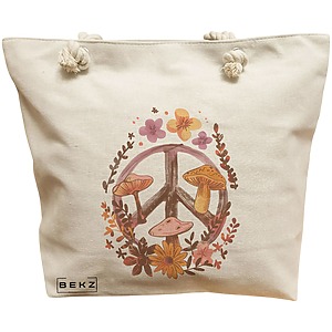 Geanta Canvas Tote pentru femei Colorful Mushrooms 5