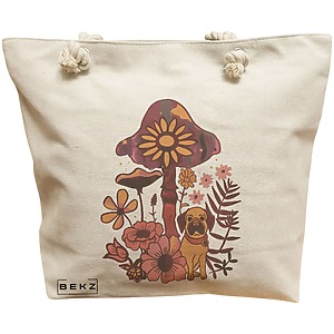 Geanta Canvas Tote pentru femei Colorful Mushrooms 6