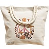 Geanta Canvas Tote pentru femei Colorful Mushrooms 9, 40x51 cm, Bej, BEKZ® 17 40x51 cm