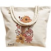 Geanta Canvas Tote pentru femei Colorful Mushrooms 10, 40x51 cm, Bej, BEKZ® 17 40x51 cm