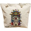 Geanta Canvas Tote pentru femei Energy Mood 4, 40x51 cm, Bej, BEKZ® 16 Geanta Canvas Tote pentru femei Energy Mood 4