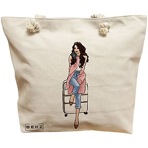 Geanta Canvas Tote pentru femei Travel Girl 3