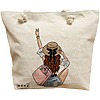 Geanta Canvas Tote pentru femei Travel Girl 8, 40x51 cm, Bej, BEKZ® 16 Geanta Canvas Tote pentru femei Travel Girl 8