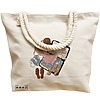 Geanta Canvas Tote pentru femei Travel Girl 10, 40x51 cm, Bej, BEKZ® 17 40x51 cm