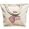 Geanta Canvas Tote pentru femei Travel Girl 11, 40x51 cm, Bej, BEKZ® 17 40x51 cm
