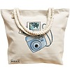Geanta Canvas Tote pentru femei Travel Girl 14, 40x51 cm, Bej, BEKZ® 17 40x51 cm