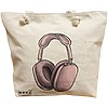 Geanta Canvas Tote pentru femei Travel Girl 15, 40x51 cm, Bej, BEKZ® 16 Geanta Canvas Tote pentru femei Travel Girl 15