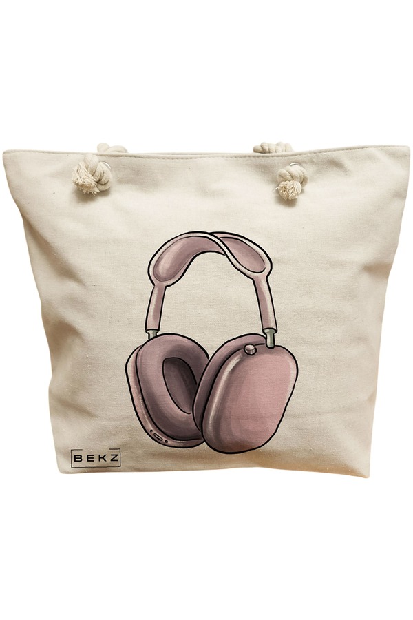 Geanta Canvas Tote pentru femei Travel Girl 15, 40x51 cm, Bej, BEKZ® 11 Geanta Canvas Tote pentru femei Travel Girl 15