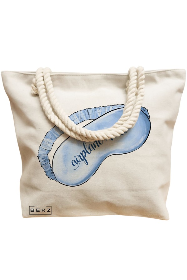 Geanta Canvas Tote pentru femei Travel Girl 17, 40x51 cm, Bej, BEKZ® 12 40x51 cm