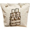 Geanta Canvas Tote pentru femei Travel Girl 17, 40x51 cm, Bej, BEKZ® 16 Geanta Canvas Tote pentru femei Travel Girl 17