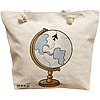 Geanta Canvas Tote pentru femei Travel Girl 17, 40x51 cm, Bej, BEKZ® 16 Geanta Canvas Tote pentru femei Travel Girl 17