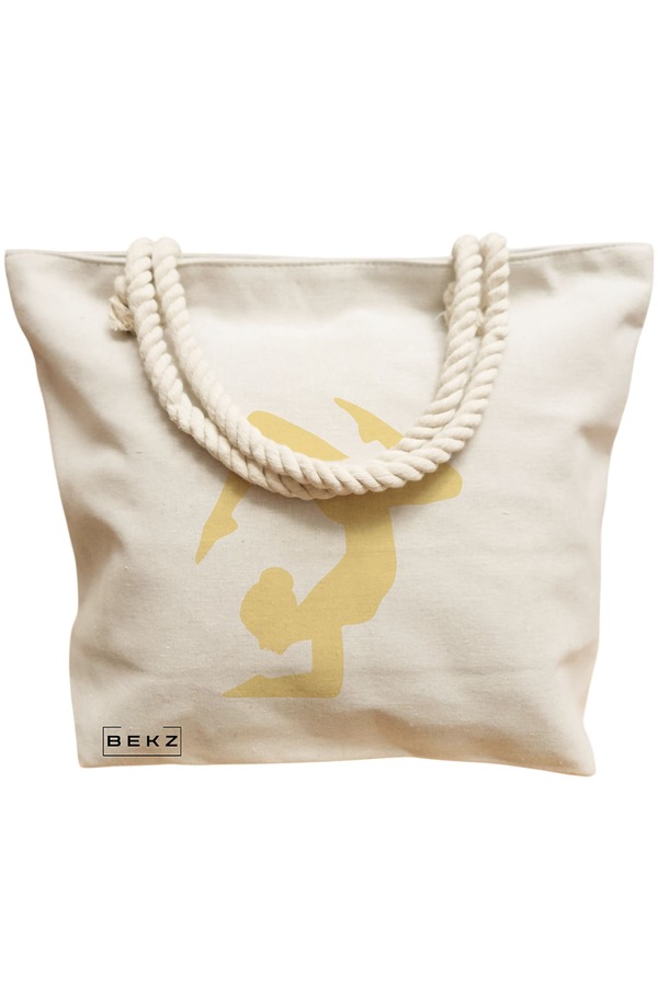 Geanta Canvas Tote pentru femei Yoga 3, 40x51 cm, Bej, BEKZ® 12 40x51 cm