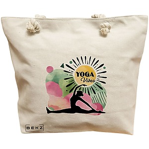 Geanta Canvas Tote pentru femei Yoga Vibes