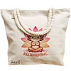 Geanta Canvas Tote pentru femei Yoga Relaxoloting, 40x51 cm, Bej, BEKZ® 17 40x51 cm