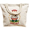 Geanta Canvas Tote pentru femei Yoga Ommm Keep Calm, 40x51 cm, Bej, BEKZ® 17 40x51 cm