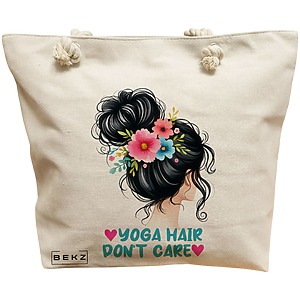 Geanta Canvas Tote pentru femei Yoga Hair don't care
