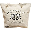 Geanta Canvas Tote pentru femei Yoga Havily Meditated, 40x51 cm, Bej, BEKZ® 16 Geanta Canvas Tote pentru femei Yoga Havily Meditated